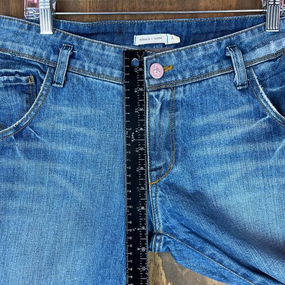 Anthropologie Silent + Noise Womens Jeans Blue Denim Capri Whiskered 29 - Picture 7 of 11